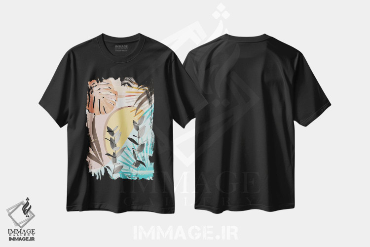 تیشرت طرح دار واحه تابستانی اکالیپتوس استوایی I، تزئینی اثر هنر آنیتا و بلا | immage.ir
