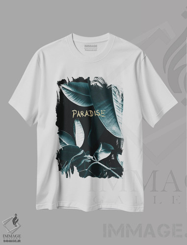 تیشرت طرح دار فیکوس الاستیکا بهشتی I، تزئینی اثر هنر آنیتا و بلا | فروشگاه ایماژ