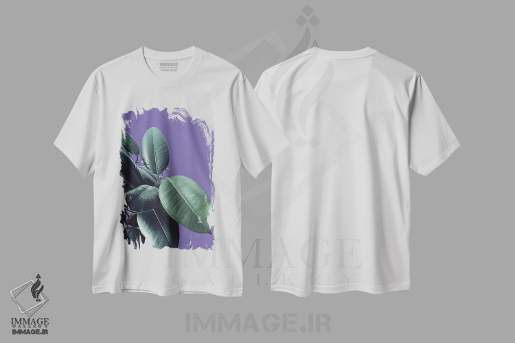 تیشرت طرح دار فیکوس الاستیکا با رنگ فرابنفش II، تزئینی اثر هنر آنیتا و بلا | immage.ir
