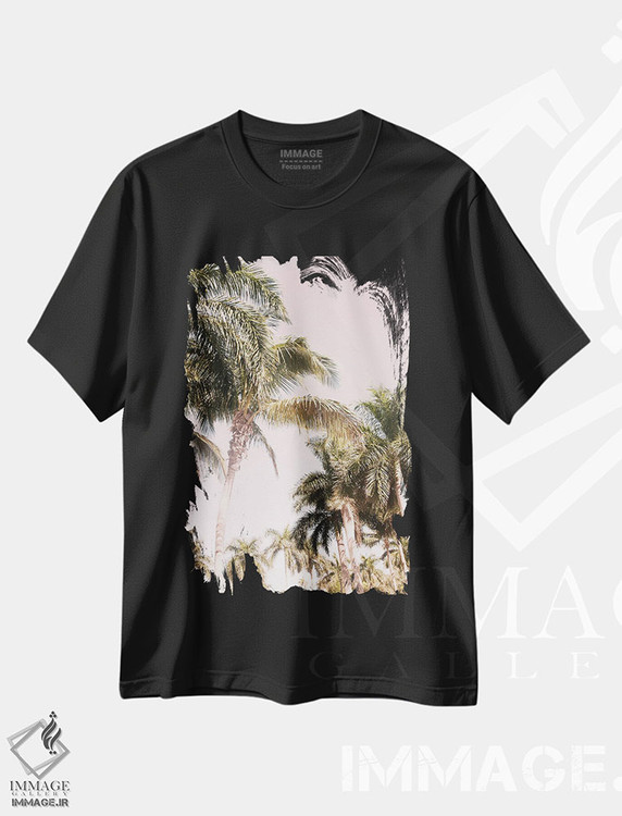 تیشرت طرح دار حس نخل فلوریدا II، دکور ساحلی اثر هنر آنیتا و بلا | فروشگاه ایماژ
