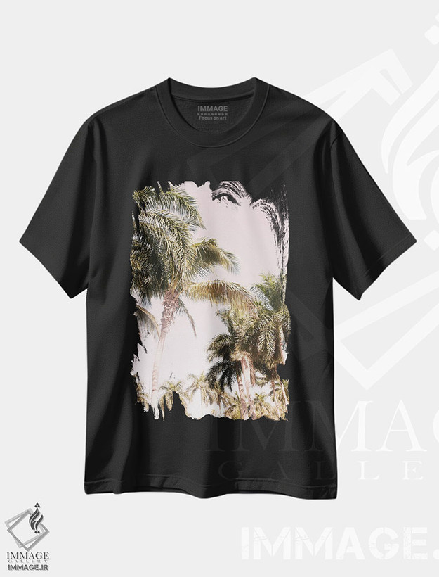 تیشرت طرح دار حس نخل فلوریدا II، دکور ساحلی اثر هنر آنیتا و بلا | فروشگاه ایماژ