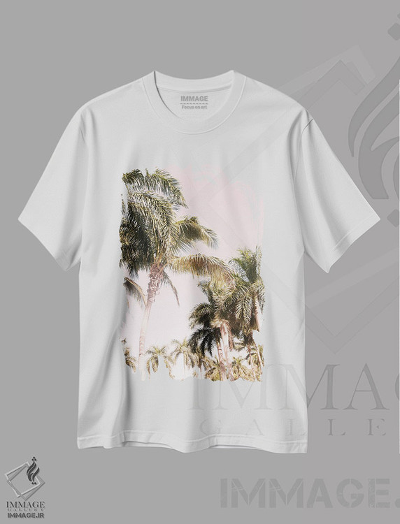 تیشرت طرح دار حس نخل فلوریدا II، دکور ساحلی اثر هنر آنیتا و بلا | immage.ir