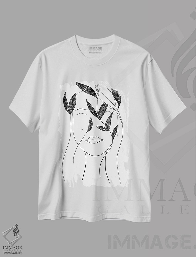 تیشرت طرح دار بانوی درخشان I، تزئینی اثر هنر آنیتا و بلا | فروشگاه ایماژ
