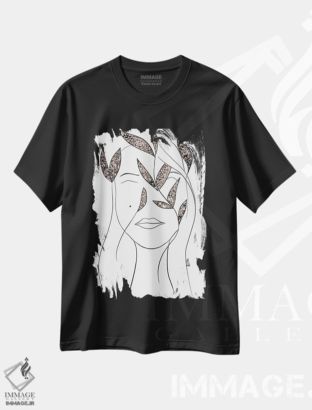 تیشرت طرح دار بانوی درخشان II، تزئینی اثر هنر آنیتا و بلا | فروشگاه ایماژ