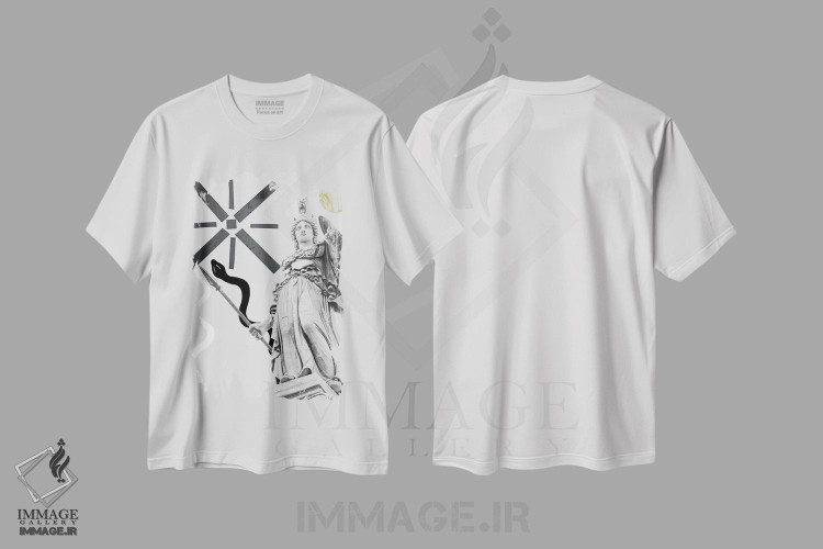 تیشرت طرح دار الهه آتنا با زیبایی I، تزئینی اثر هنر آنیتا و بلا | immage.ir