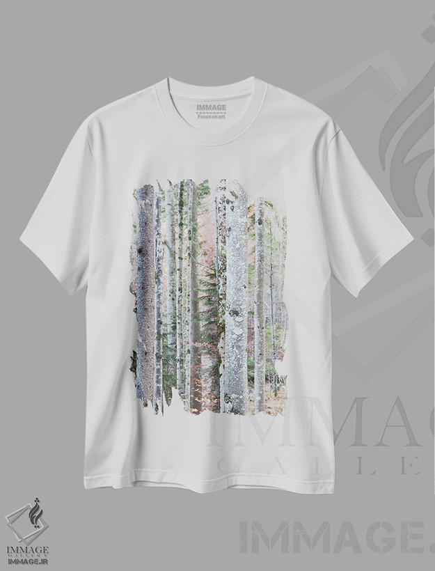 تیشرت طرح دار در جنگل I، مدیوم اثر هنر آنیتا و بلا | فروشگاه ایماژ