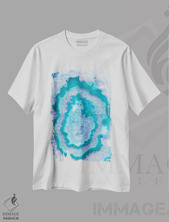 تیشرت طرح دار عقیق شاهزاده پری دریایی I، آبستره اثر هنر آنیتا و بلا | فروشگاه ایماژ