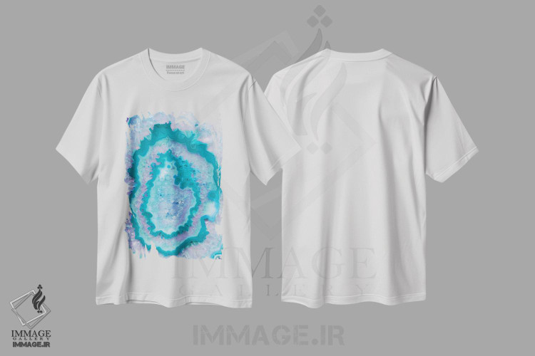 تیشرت طرح دار عقیق شاهزاده پری دریایی I، آبستره اثر هنر آنیتا و بلا | فروشگاه ایماژ