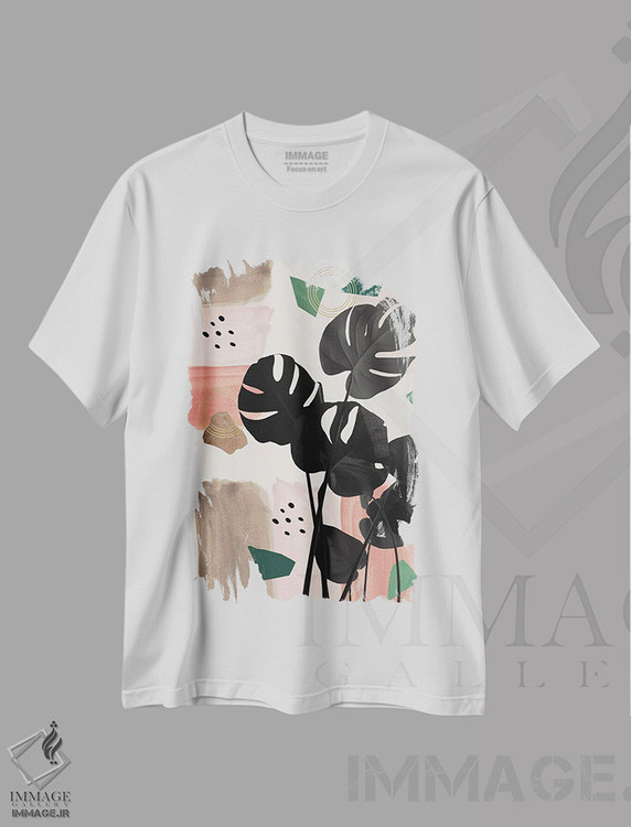 تیشرت طرح دار مانسترا پرزرق وبرق تابستانی II، تزئینی اثر هنر آنیتا و بلا | immage.ir