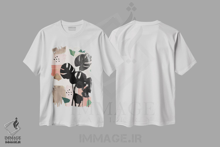 تیشرت طرح دار مانسترا پرزرق وبرق تابستانی II، تزئینی اثر هنر آنیتا و بلا | immage.ir