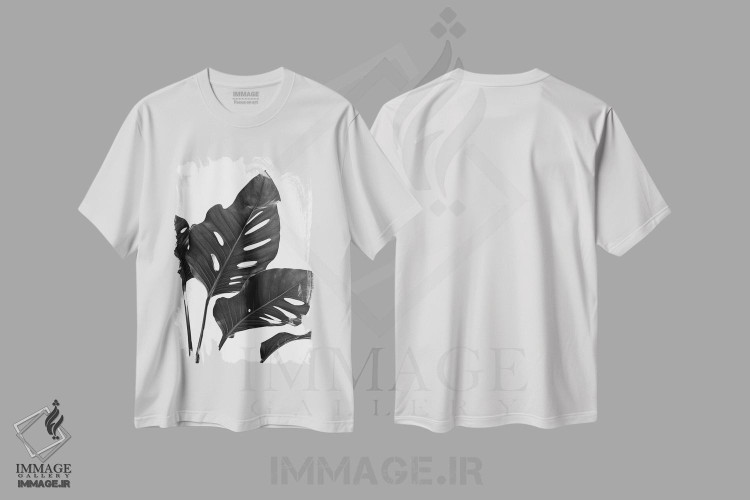 تیشرت طرح دار مانسترا با حس سیاه و سفید I، عکاسی سیاه و سفید اثر هنر آنیتا و بلا | فروشگاه ایماژ