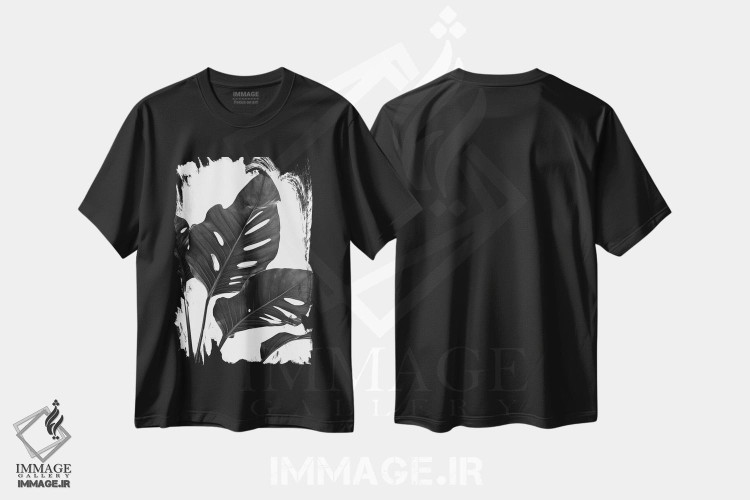 تیشرت طرح دار مانسترا با حس سیاه و سفید I، عکاسی سیاه و سفید اثر هنر آنیتا و بلا | immage.ir