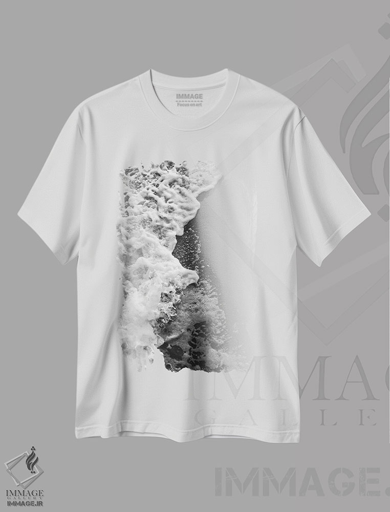 تیشرت طرح دار زیبایی اقیانوس V، دکور ساحلی اثر هنر آنیتا و بلا | فروشگاه ایماژ