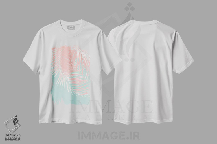 تیشرت طرح دار برگ نخل با حس تابستانی IX، تزئینی اثر هنر آنیتا و بلا | immage.ir