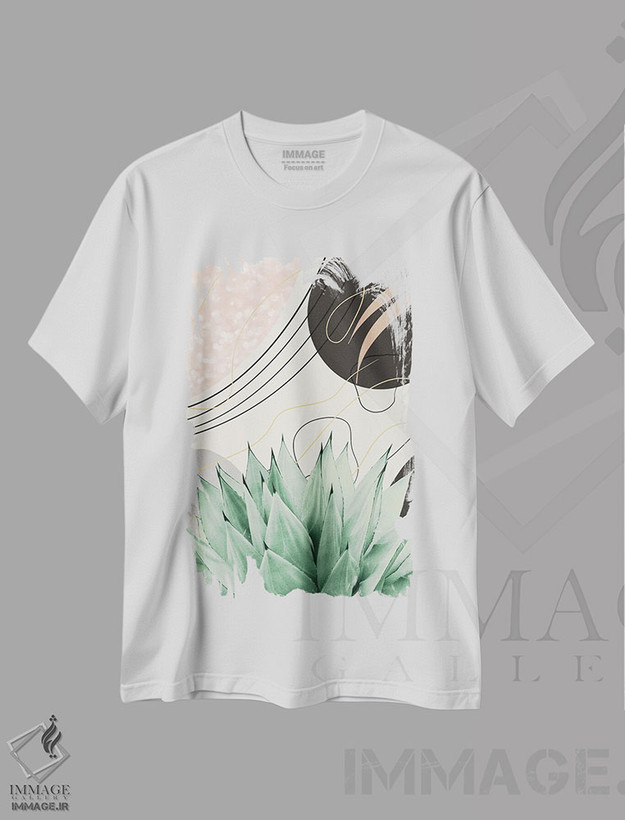 تیشرت طرح دار آگاو انتزاعی پرزرق وبرق IV، تزئینی اثر هنر آنیتا و بلا | فروشگاه ایماژ