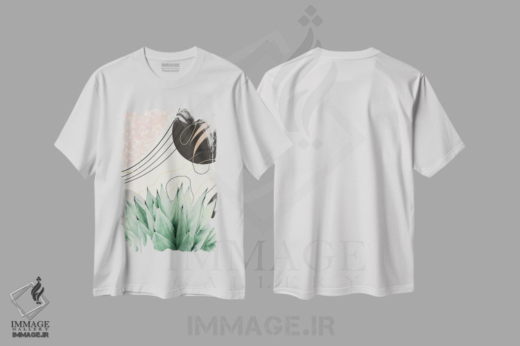 تیشرت طرح دار آگاو انتزاعی پرزرق وبرق IV، تزئینی اثر هنر آنیتا و بلا | فروشگاه ایماژ