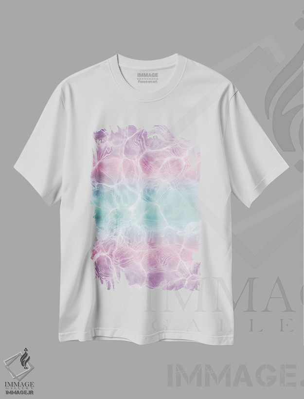 تیشرت طرح دار رویای استخر II، آبستره اثر هنر آنیتا و بلا | فروشگاه ایماژ