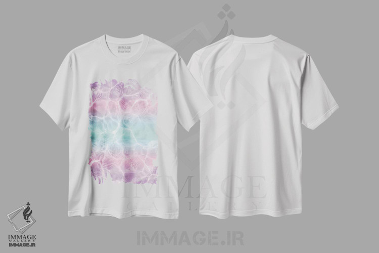 تیشرت طرح دار رویای استخر II، آبستره اثر هنر آنیتا و بلا | فروشگاه ایماژ