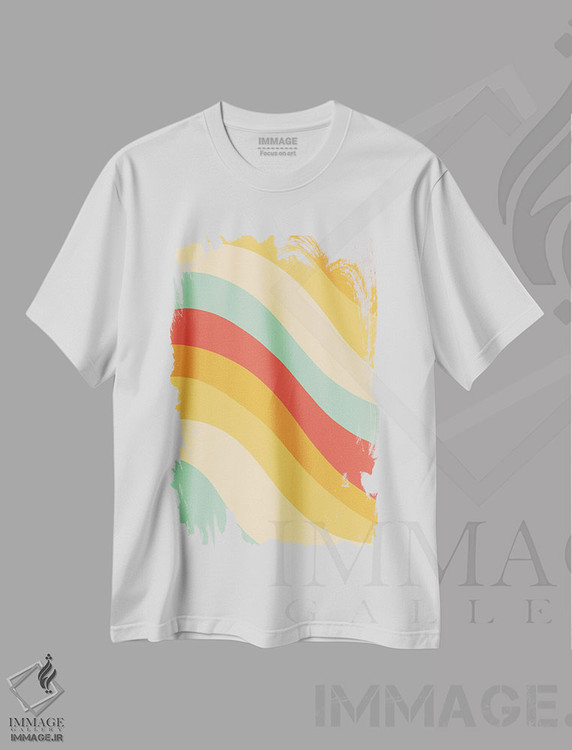 تیشرت طرح دار موج تابستانی رترو III، آبستره اثر هنر آنیتا و بلا | immage.ir