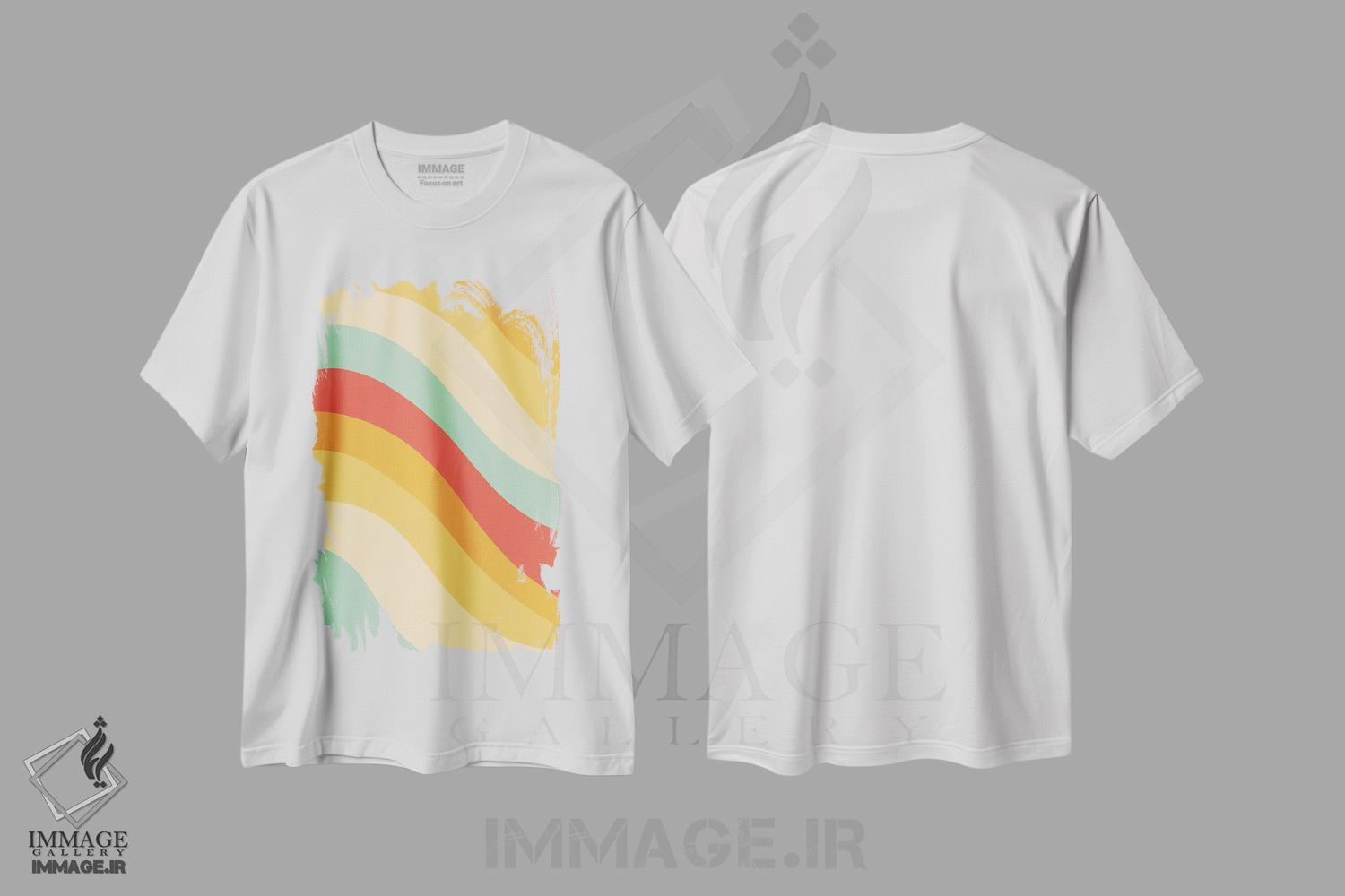 تیشرت طرح دار موج تابستانی رترو III، آبستره اثر هنر آنیتا و بلا | immage.ir