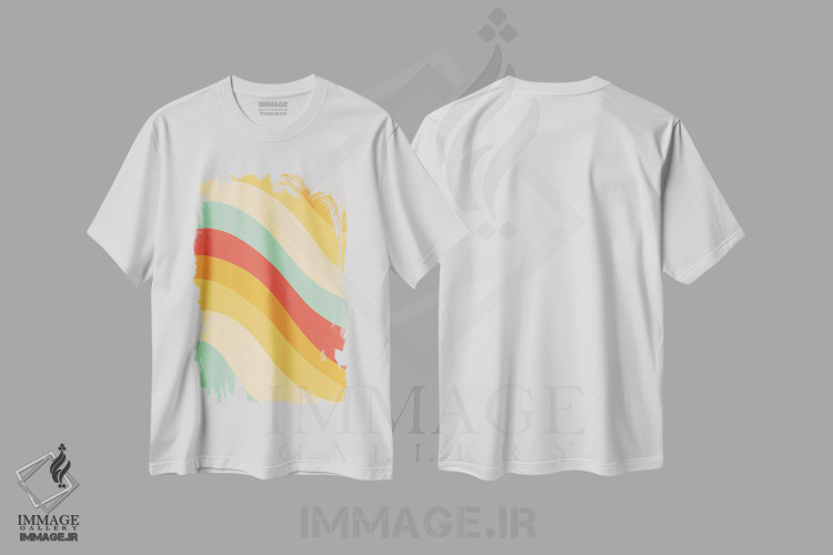 تیشرت طرح دار موج تابستانی رترو III، آبستره اثر هنر آنیتا و بلا | immage.ir