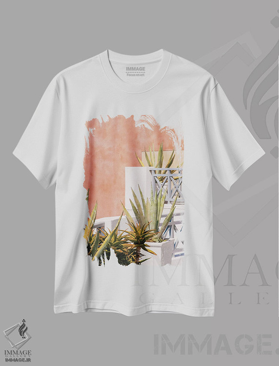 تیشرت طرح دار رویای آگاو سانتورینی I، تزئینی اثر هنر آنیتا و بلا | immage.ir