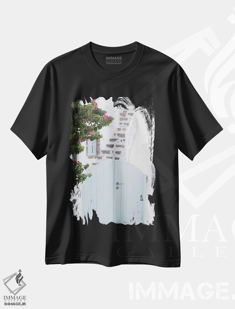 تیشرت طرح دار اویای سانتورینی IV، تزئینی اثر هنر آنیتا و بلا | immage.ir
