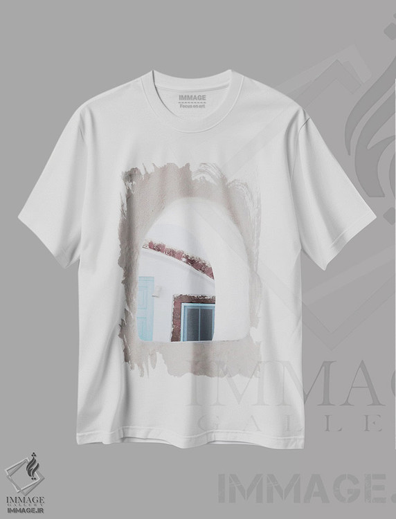 تیشرت طرح دار اویای سانتورینی VI، تزئینی اثر هنر آنیتا و بلا | immage.ir