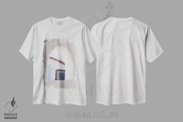 تیشرت طرح دار اویای سانتورینی VI، تزئینی اثر هنر آنیتا و بلا | immage.ir