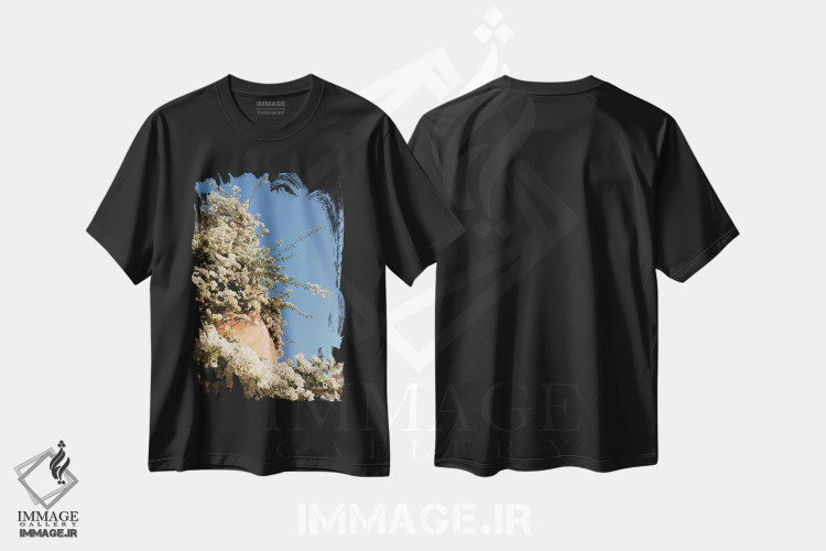 تیشرت طرح دار رویای زیبایی اویای سانتورینی II، تزئینی اثر هنر آنیتا و بلا | فروشگاه ایماژ