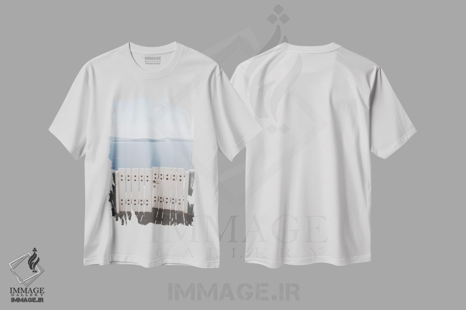 تیشرت طرح دار سرخوشی اویای سانتورینی III، تزئینی اثر هنر آنیتا و بلا | immage.ir