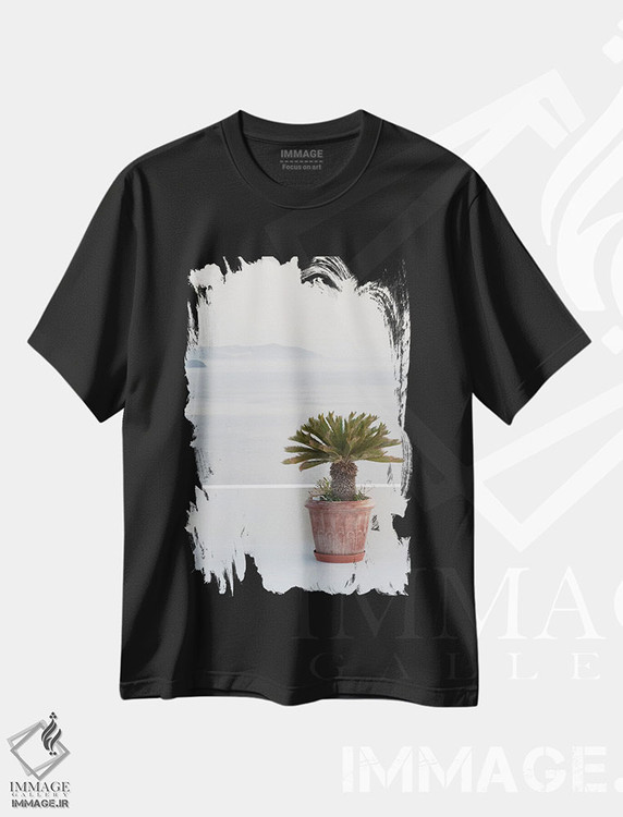 تیشرت طرح دار رویای ذن سانتورینی I، تزئینی اثر هنر آنیتا و بلا | فروشگاه ایماژ