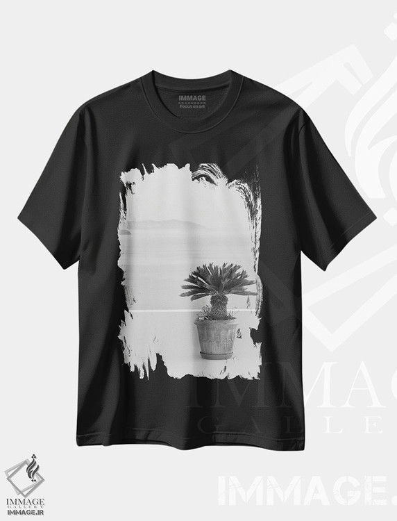 تیشرت طرح دار رویای ذن سانتورینی سیاه و سفید I، عکاسی سیاه و سفید اثر هنر آنیتا و بلا | immage.ir