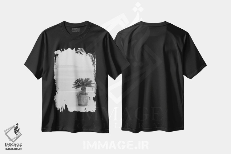 تیشرت طرح دار رویای ذن سانتورینی سیاه و سفید I، عکاسی سیاه و سفید اثر هنر آنیتا و بلا | immage.ir