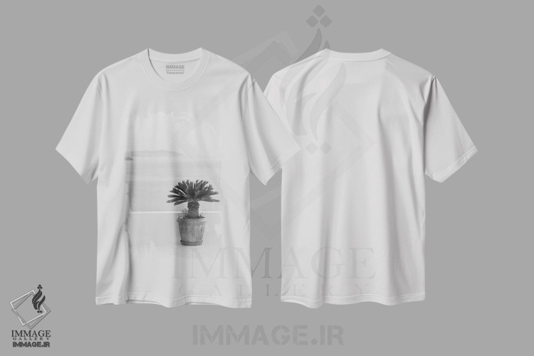 تیشرت طرح دار رویای ذن سانتورینی سیاه و سفید I، عکاسی سیاه و سفید اثر هنر آنیتا و بلا | فروشگاه ایماژ