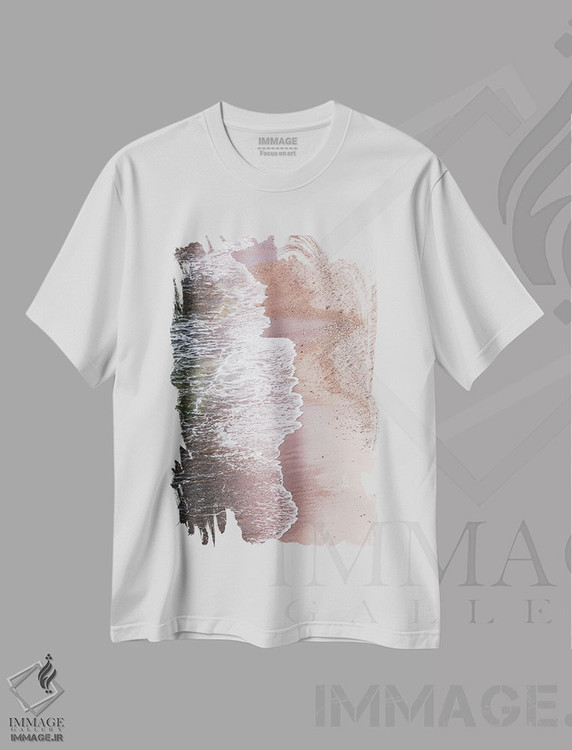 تیشرت طرح دار آرامش امواج دریا II، دکور ساحلی اثر هنر آنیتا و بلا | immage.ir