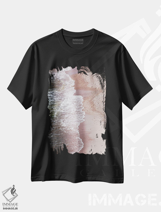 تیشرت طرح دار آرامش امواج دریا II، دکور ساحلی اثر هنر آنیتا و بلا | فروشگاه ایماژ