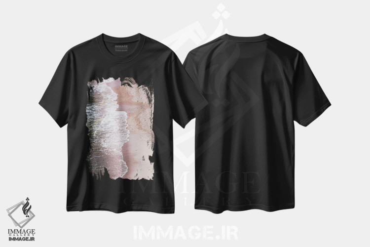 تیشرت طرح دار آرامش امواج دریا II، دکور ساحلی اثر هنر آنیتا و بلا | فروشگاه ایماژ