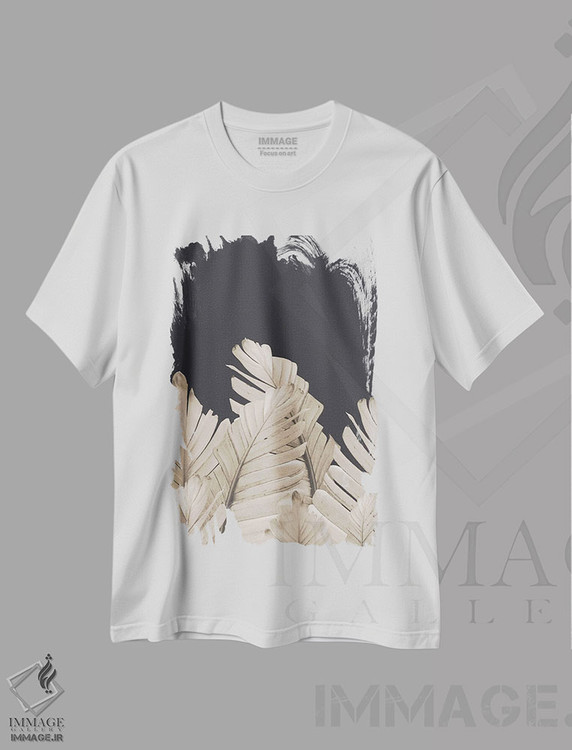 تیشرت طرح دار رویای برگ موز سپیا III، تزئینی اثر هنر آنیتا و بلا | immage.ir