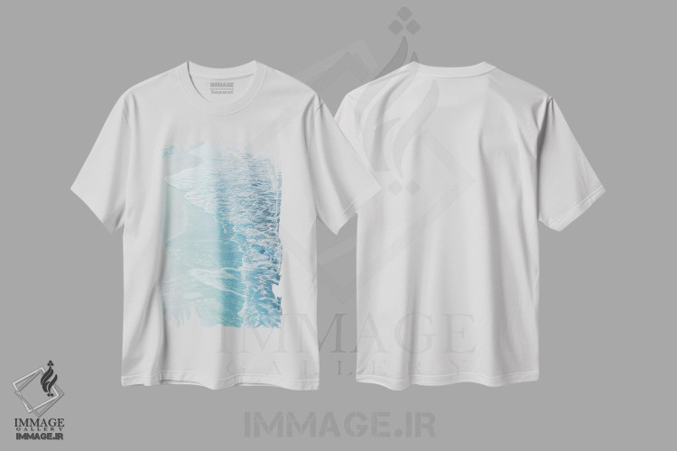 تیشرت طرح دار رویای امواج اقیانوس II با فیروزه ای ملایم، دکور ساحلی اثر هنر آنیتا و بلا | immage.ir
