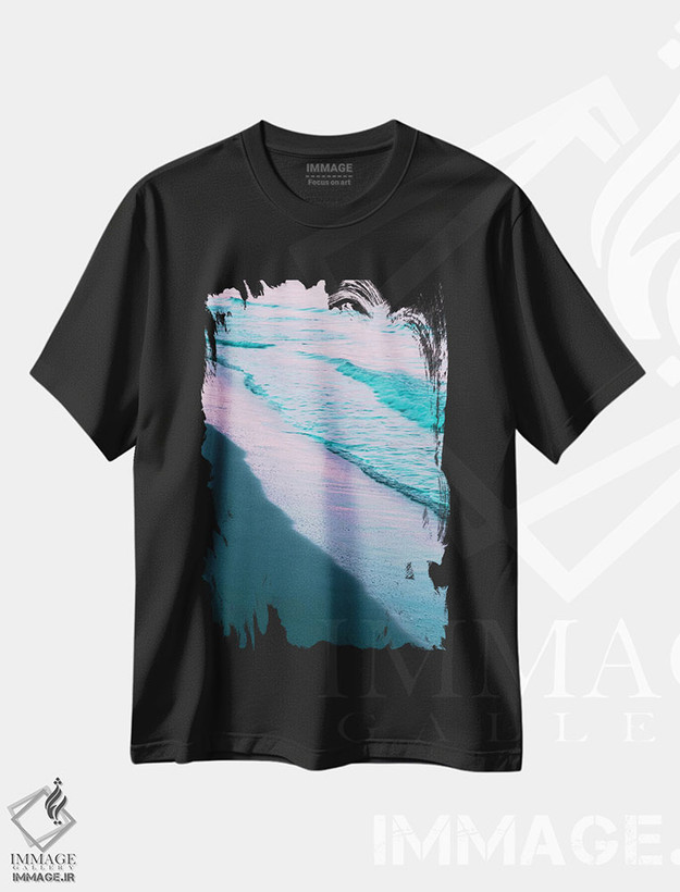 تیشرت طرح دار زیبایی طلوع آفتاب I، دکور ساحلی اثر هنر آنیتا و بلا | فروشگاه ایماژ