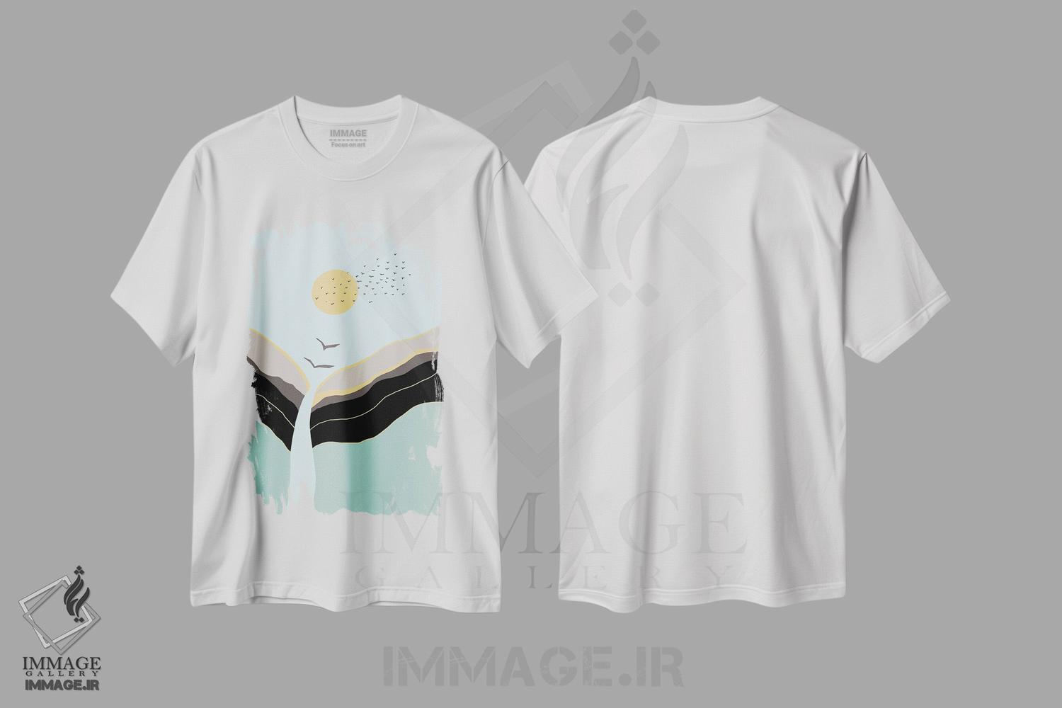 تیشرت طرح دار با هم؛ آغاز جدید I، تزئینی اثر هنر آنیتا و بلا | فروشگاه ایماژ
