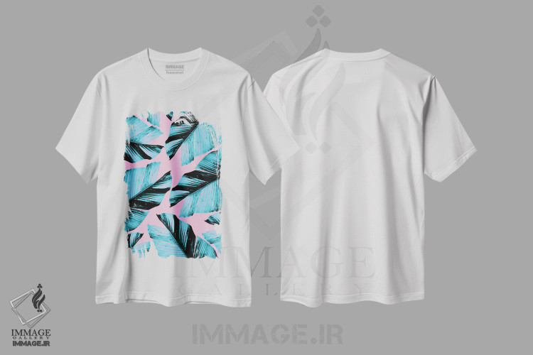 تیشرت طرح دار حال و هوای برگ موز گرمسیری III، تزئینی اثر هنر آنیتا و بلا | immage.ir