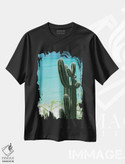تیشرت طرح دار حال و هوای ساحل اقیانوس کاکتوس گرمسیری II، تزئینی اثر هنر آنیتا و بلا | immage.ir