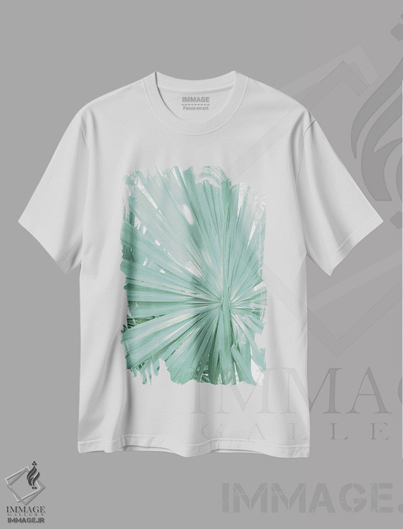 تیشرت طرح دار ظرافت نخل بادبزنی گرمسیری II، تزئینی اثر هنر آنیتا و بلا | فروشگاه ایماژ