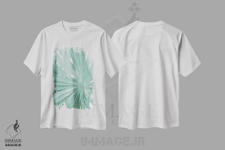 تیشرت طرح دار ظرافت نخل بادبزنی گرمسیری II، تزئینی اثر هنر آنیتا و بلا | فروشگاه ایماژ