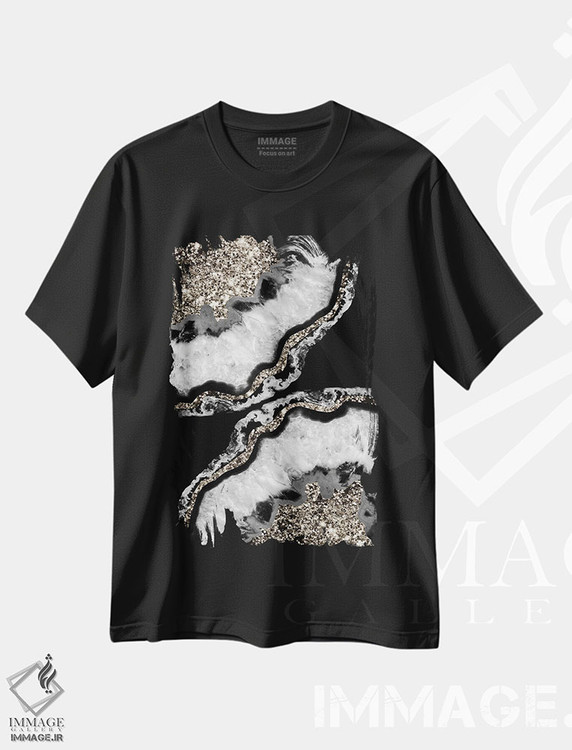 تیشرت طرح دار آگات یین یانگ براق اکلیلی XIII، آبستره اثر هنر آنیتا و بلا | فروشگاه ایماژ