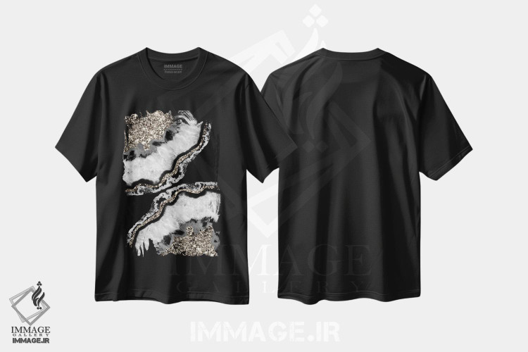 تیشرت طرح دار آگات یین یانگ براق اکلیلی XIII، آبستره اثر هنر آنیتا و بلا | فروشگاه ایماژ