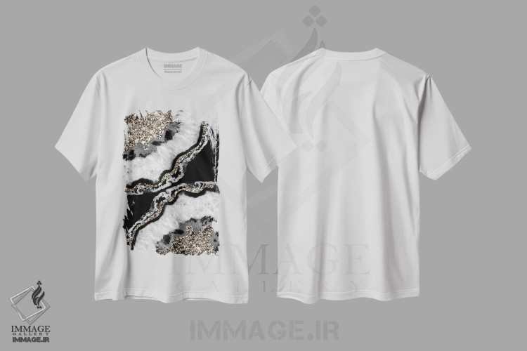 تیشرت طرح دار آگات یین یانگ براق اکلیلی XIII، آبستره اثر هنر آنیتا و بلا | immage.ir