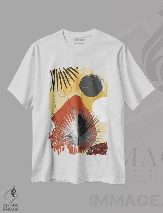 تیشرت طرح دار ظرافت نخل بادبزنی یین یانگ I، تزئینی اثر هنر آنیتا و بلا | immage.ir